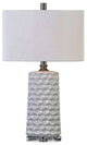 Uttermost 27142-1 Sesia White Honeycomb Table Lamp