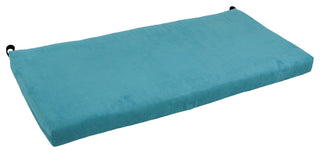 42"x19" Micro Suede Loveseat Cushion, Aqua Blue