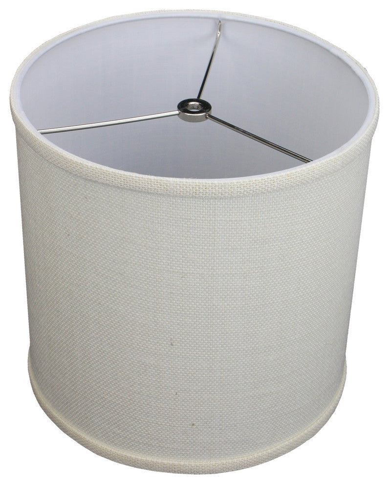 FenchelShades Drum Lampshade 10"x10"x10", Burlap Off White