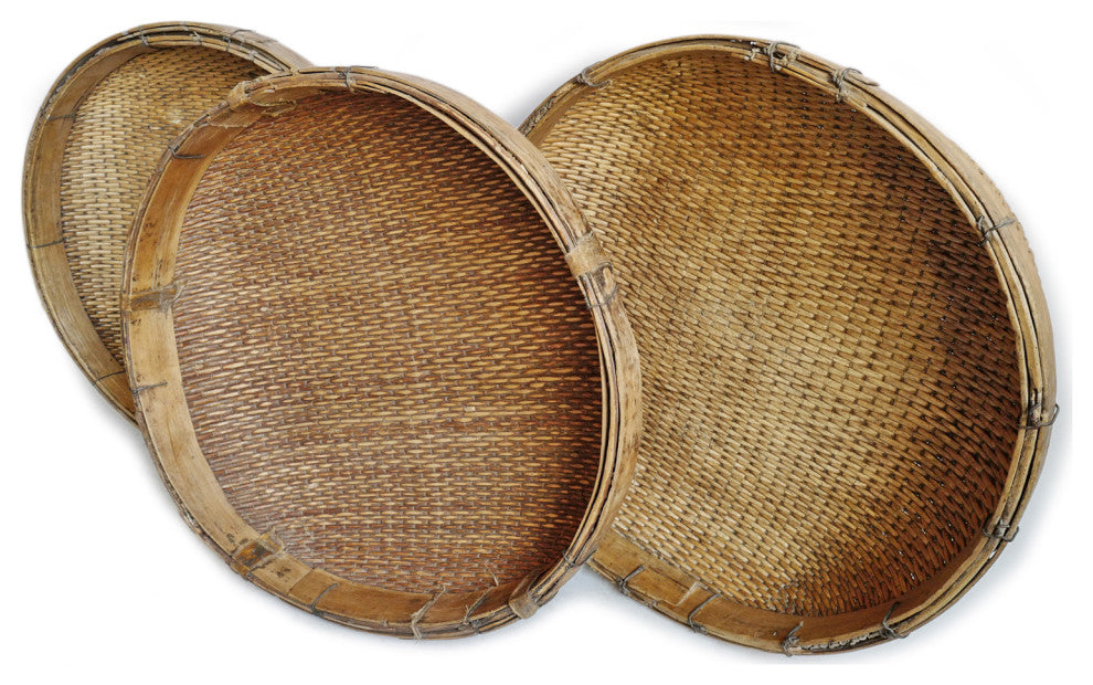 Consigned Jumbo Bamboo Grain Basket