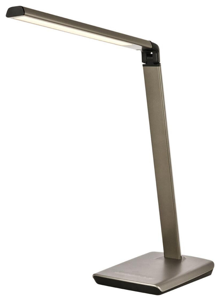 Illumen Collection 1-Light Metallic Grey Finish Led Desk Lamp