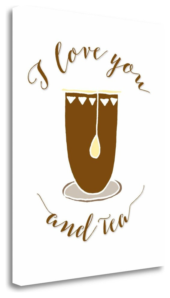 "I Love You And Tea" By Tara Moss, Giclee Print on Gallery Wrap Canvas