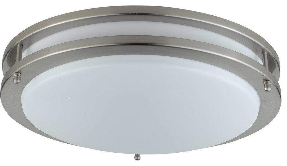 E26 Socket Ceiling Fixture, Brushed Steel Finish