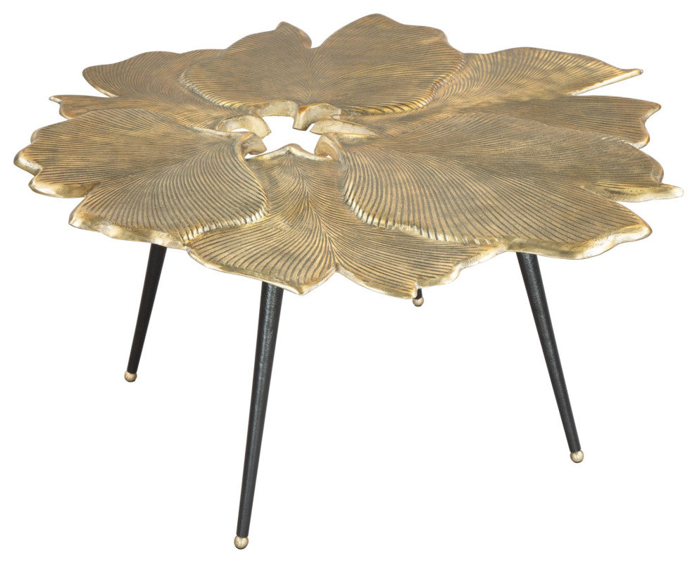 Coffee Table, Aluminum, Metal, Antique Brass, Black, Gold, Lounge Hospitality