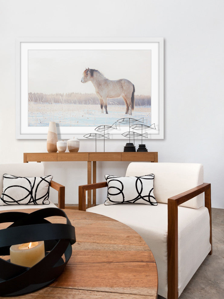 Marmont Hill, "Horse Stands Still" Framed Painting Print, 45x30