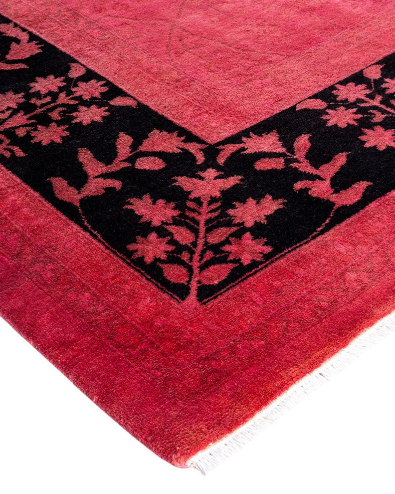 Overdyed, One-of-a-Kind Hand-Knotted Area Rug Pink, 10'1"x13'6"
