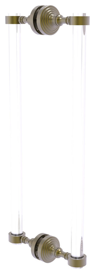 Pacific Grove 18" Back to Back Shower Door Pull, Antique Brass