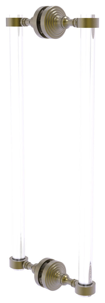 Pacific Grove 18" Back to Back Shower Door Pull, Antique Brass