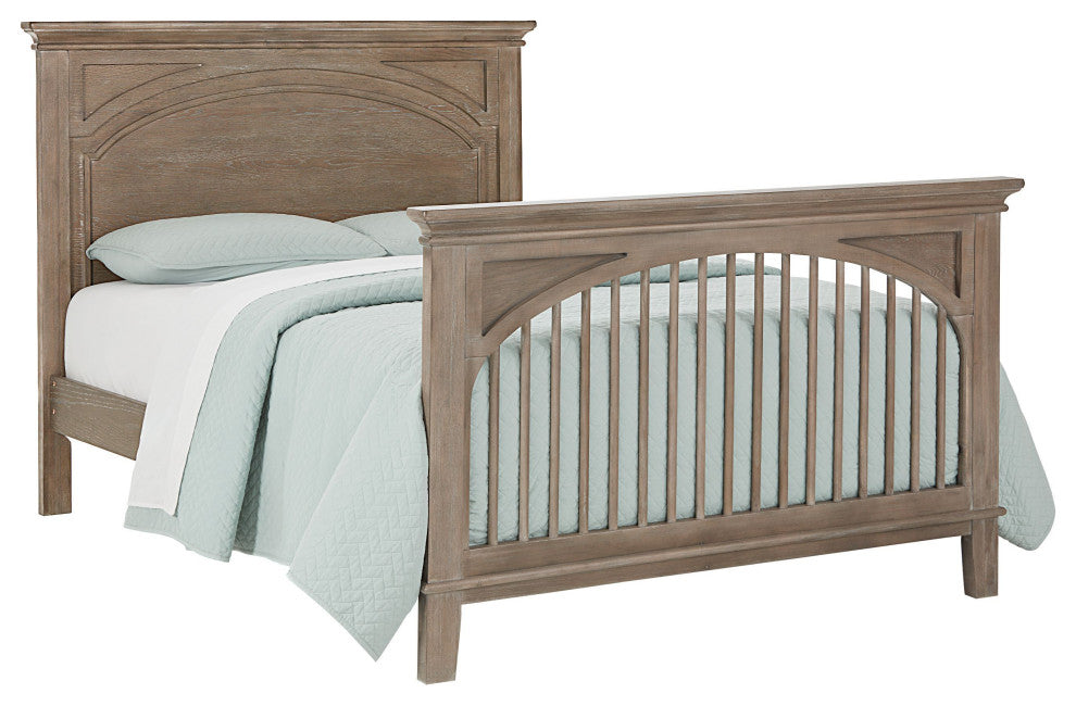 Leland 60"W Wood Convertible Crib, Sandwash