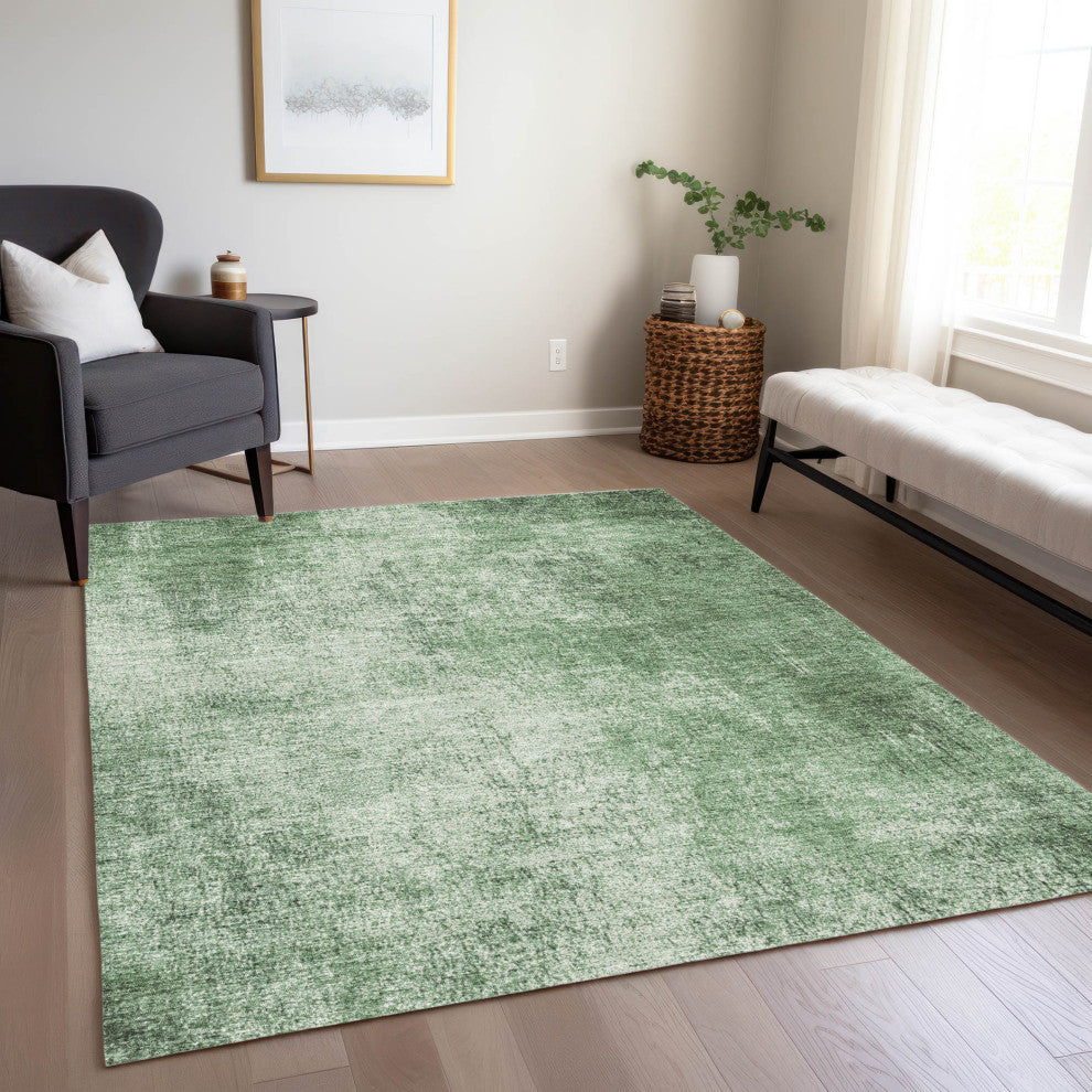 Machine Washable Indoor/Outdoor Chantille ACN1903 Green 2'6" x 3'10" Rug