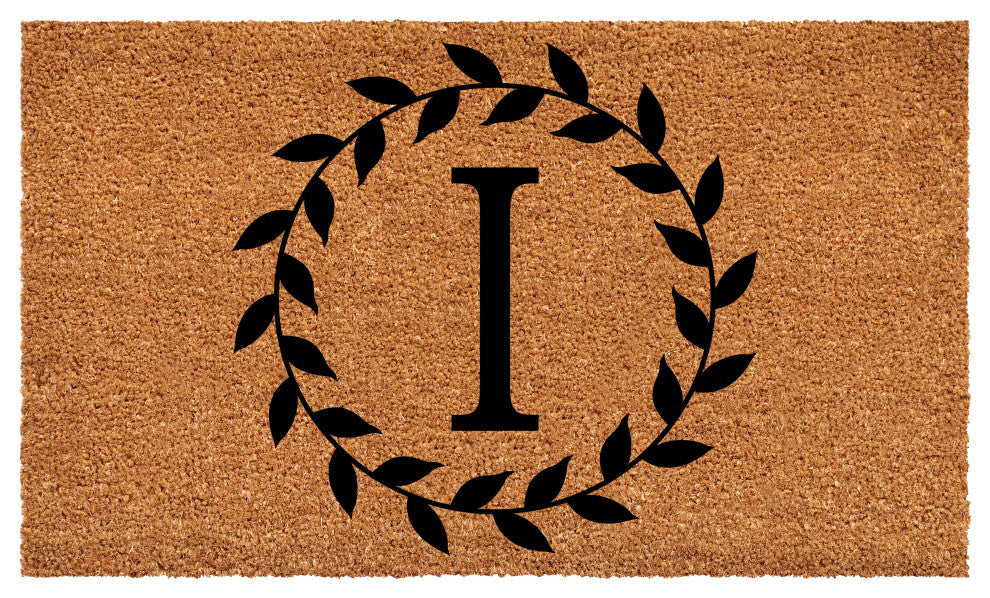 Calloway Mills Laurel Wreath Doormat, Letter I