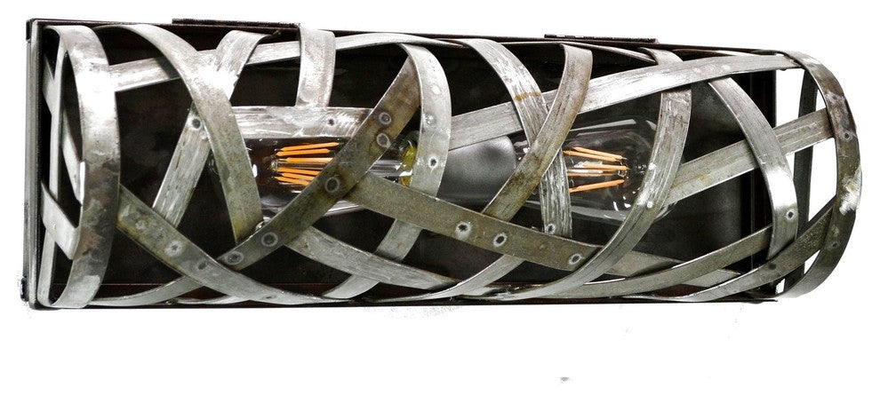 Wine Barrel Ring Wall Sconce or Vanity Light - Dobar - Made from CA wine barrels