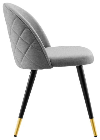 Cordial Upholstered Fabric Dining Chairs Set of 2, Light Gray