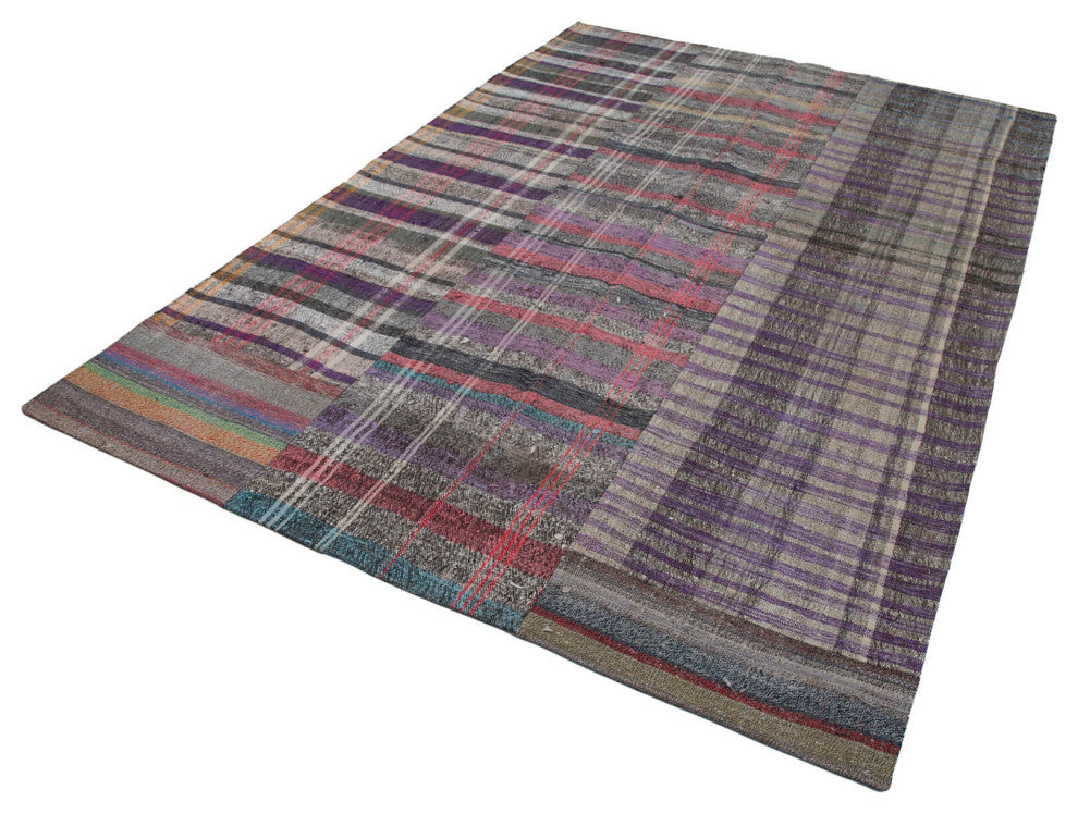 Rug N Carpet - Handmade Oriental 6' 9'' x 10' 0'' Vintage Patchwork Kilim Rug