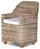 Messina Outdoor Dining Armchair-Natural