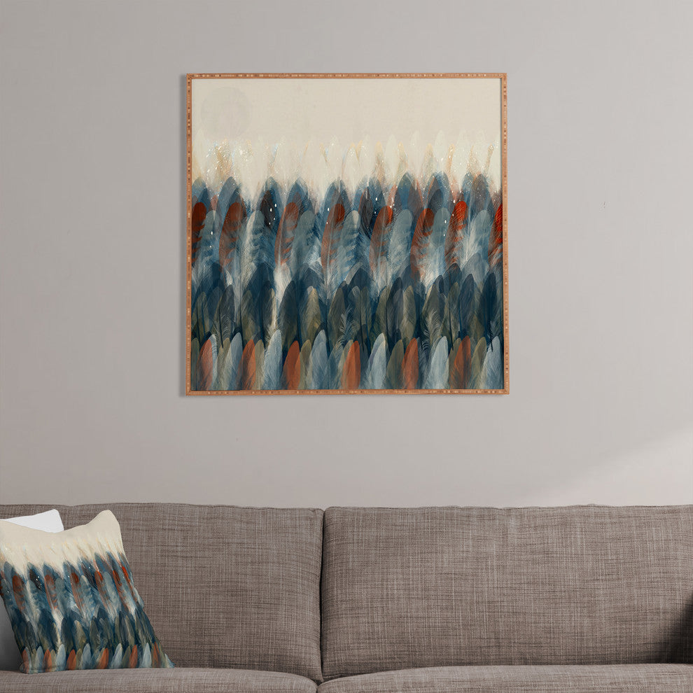 Deny Designs Brian Buckley Feather Moon Framed Wall Art