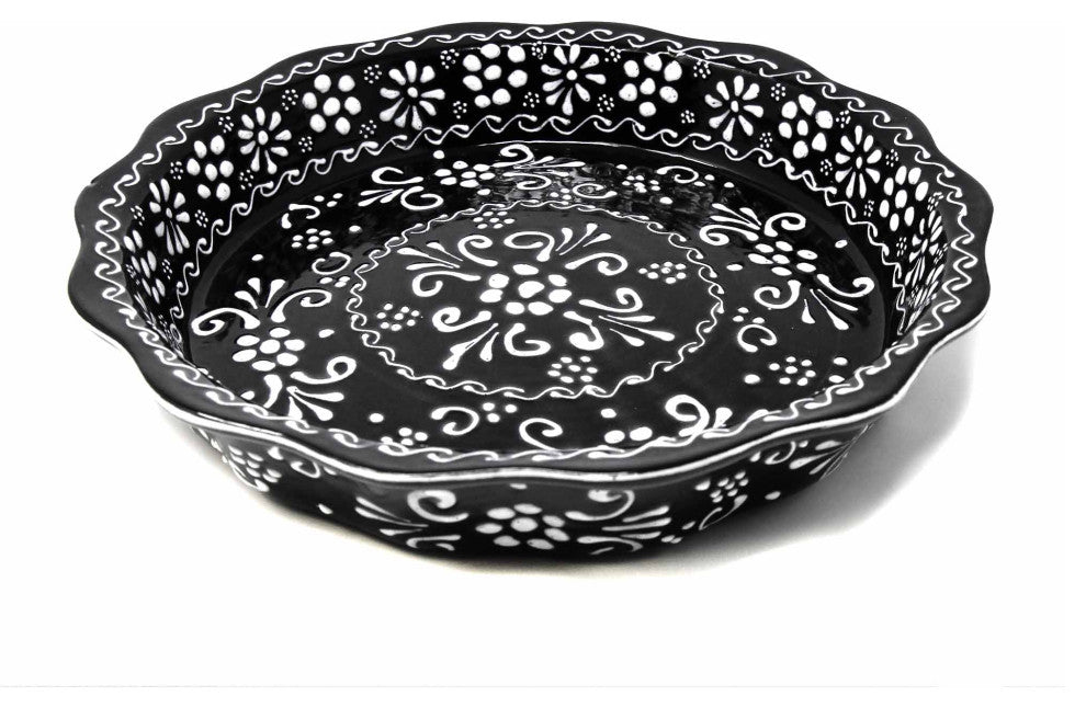 Handmade Pottery Serving Bowl, Ink