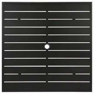 Slat 42" Square Top With Hole, Smooth White