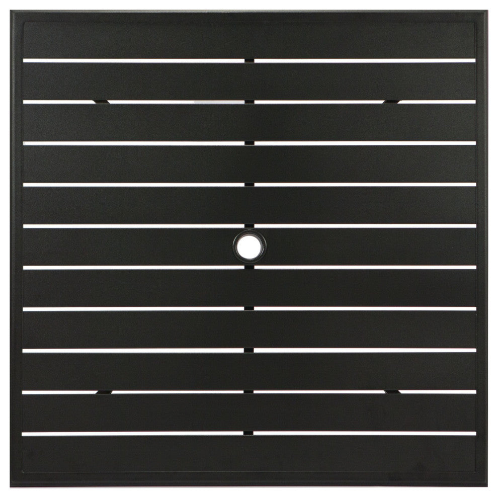 Slat 42" Square Top With Hole, Smooth White