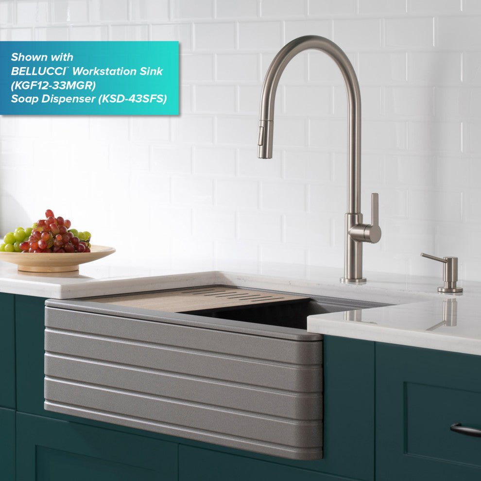Oletto Pull-Down 1-Hole Kitchen Faucet, Spot Free Stainless Steel
