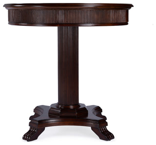 Ellsworth 36" Ribbed Pedestal Foyer Table, Cherry
