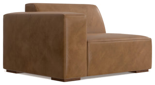 Rex Right-Facing Modular Sectional Sofa in Genuine Leather