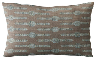 Plutus Blue Needle Stripe Luxury Throw Pillow, 18"x18"