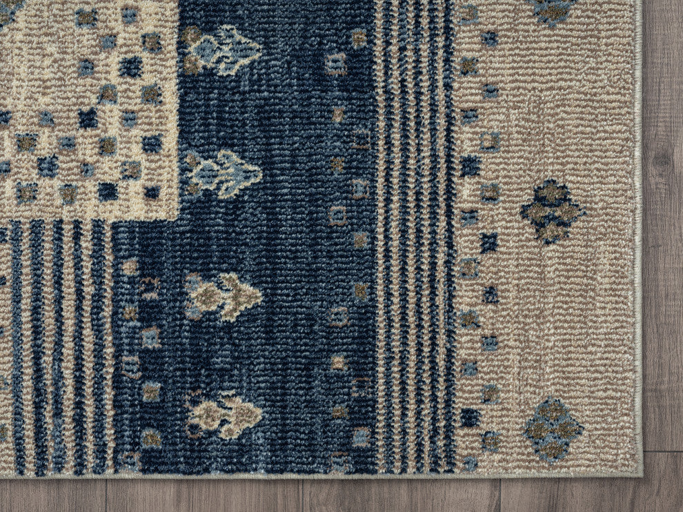 Abani Mesa MES190A Southwestern Blue Beige Tribal Area Rug