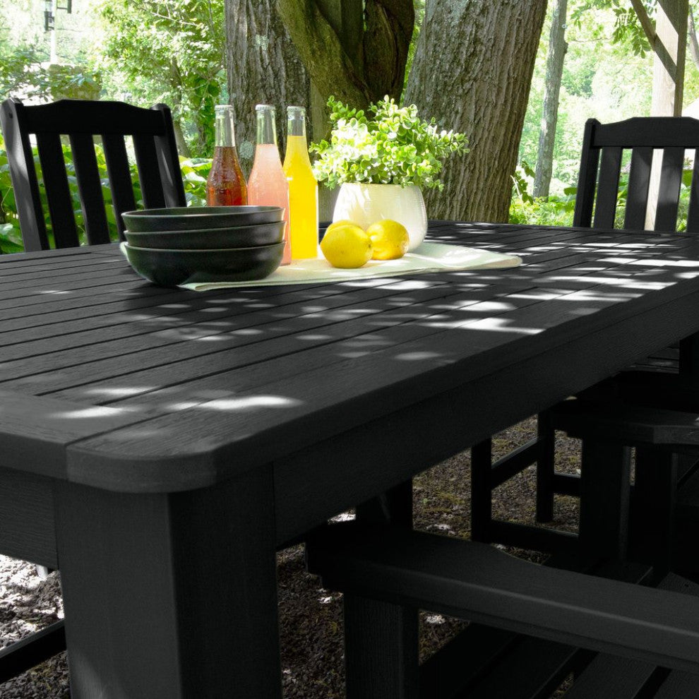 Lehigh 7-Piece Rectangle Counter-Height Dining Set, Black