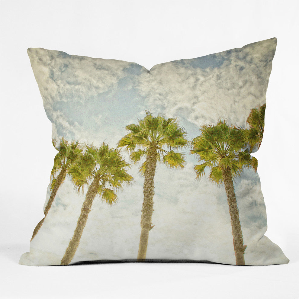 Shannon Clark Palm Trees Outdoor Throw Pillow