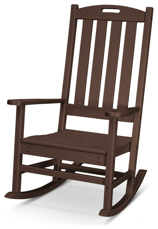 Polywood Nautical Porch Rocking Chair, Mahogany