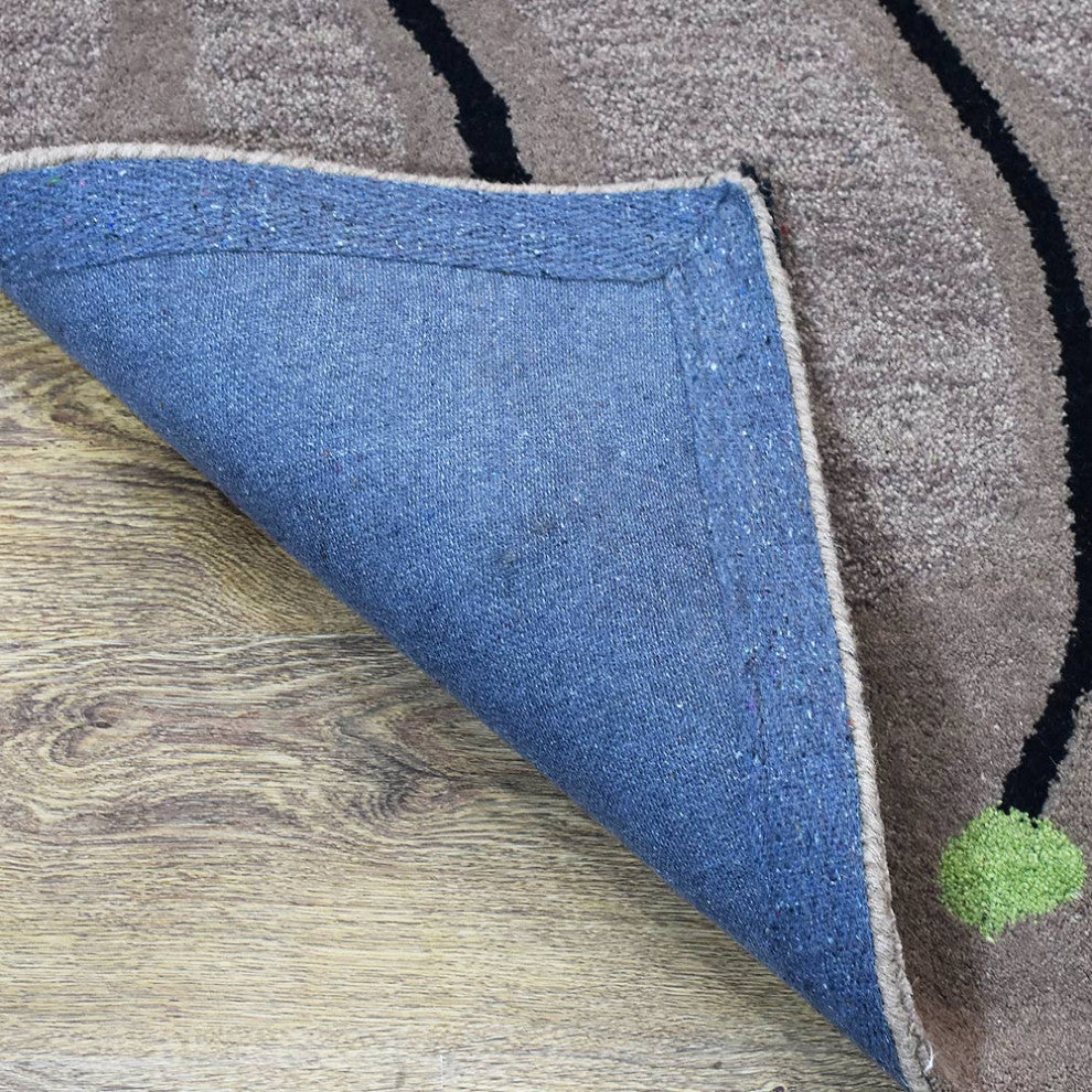 HAND TUFTED WOOL ECO-FRIENDLY AREA RUGS ECO-FRIENDLY AREA RUGS -  Camel, Floral