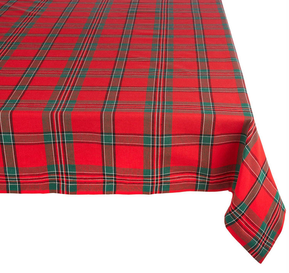 Holiday Plaid Tablecloth 60"X84