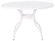GDF Studio Simon Outdoor Aluminum Round Dining Table, White