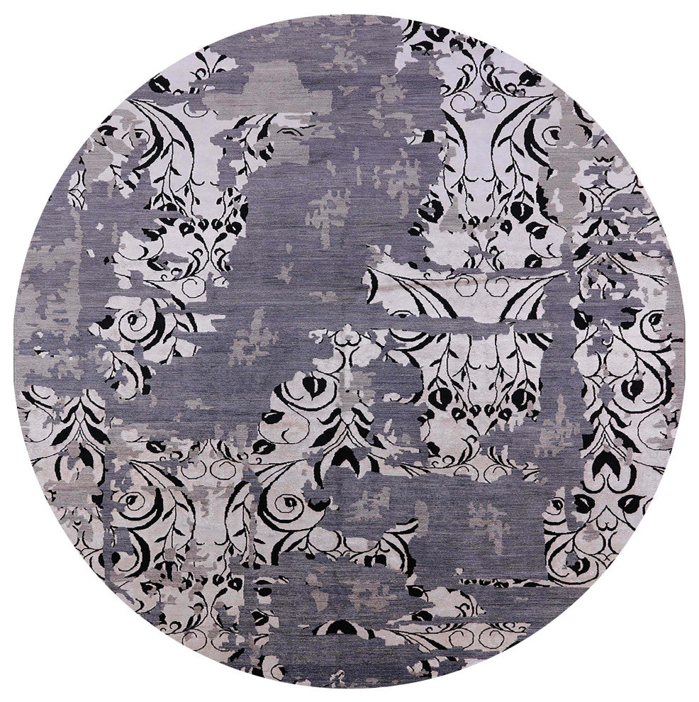 Ahgly Company Indoor Round Mid-Century Modern Area Rugs, 3' Round