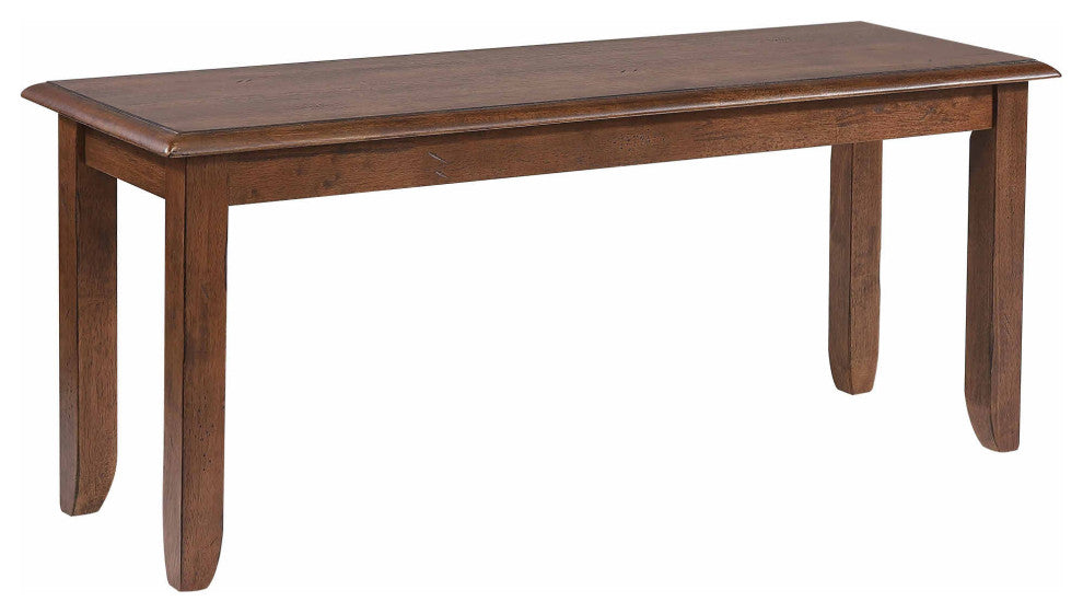 Sunset Trading Simply Brook 42" Dining Bench, Amish Brown, Solid Wood