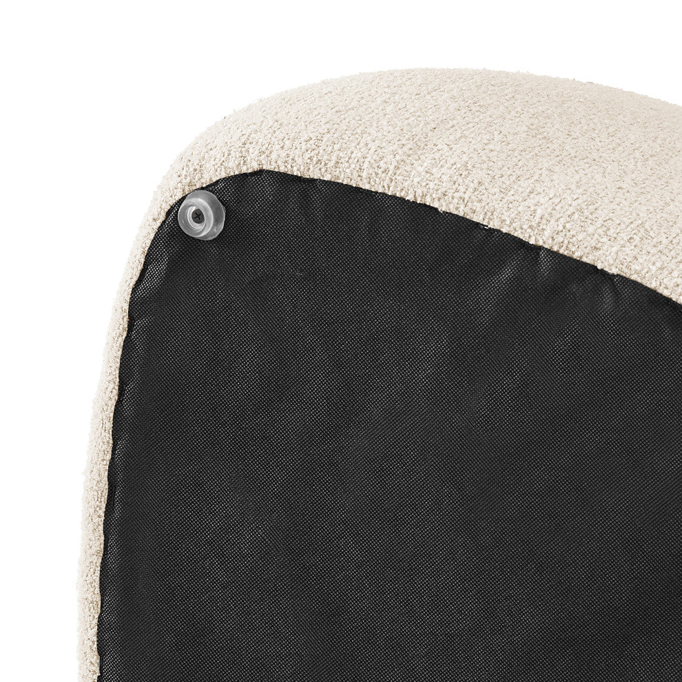 Carlese Fabric Ottoman, Palladian Beige, Small