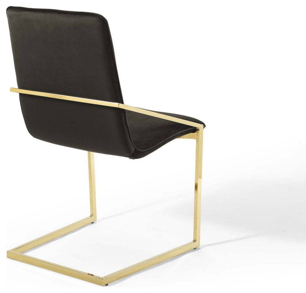 Pitch Dining Armchair Performance Velvet Set of 2 - Gold Black