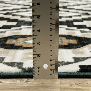 Garson Southwest Diamonds Area Rug, Charcoal, 7'10"x10'