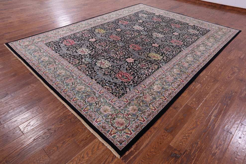 Handmade William Morris Wool Rug 9' 0" X 12' 0" Q11351