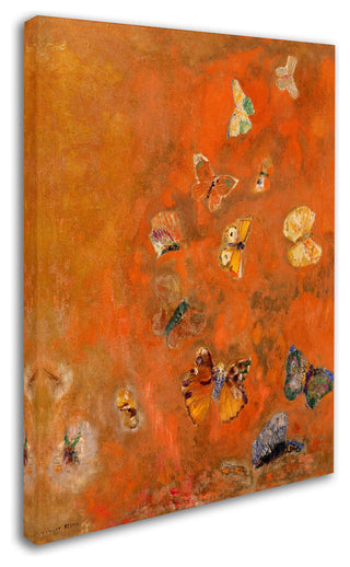 'Evocation of Butterflies, 1912' Canvas Art by Odilon Redon