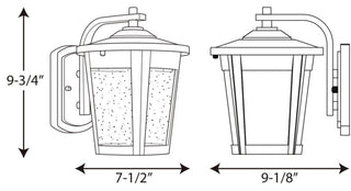 Progress Lighting 1-9W LED Wall Lantern, Black