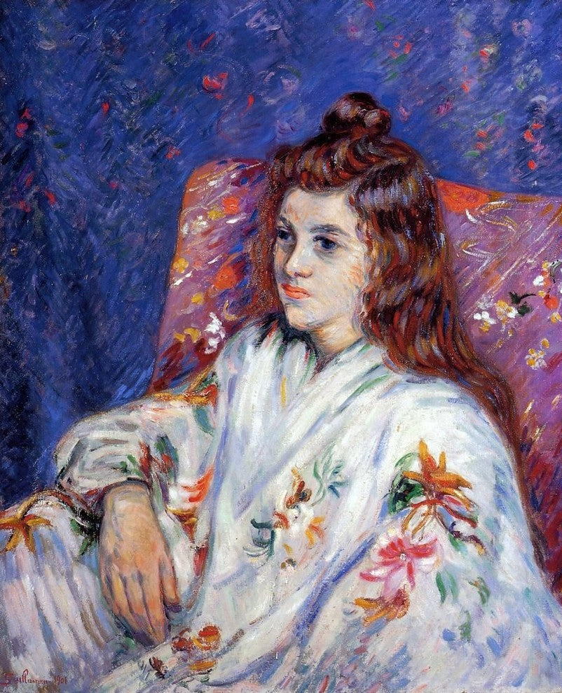 Armand Guillaumin Portrait of Madeleine, Gallery Wrapped Canvas Print, 20"x25"
