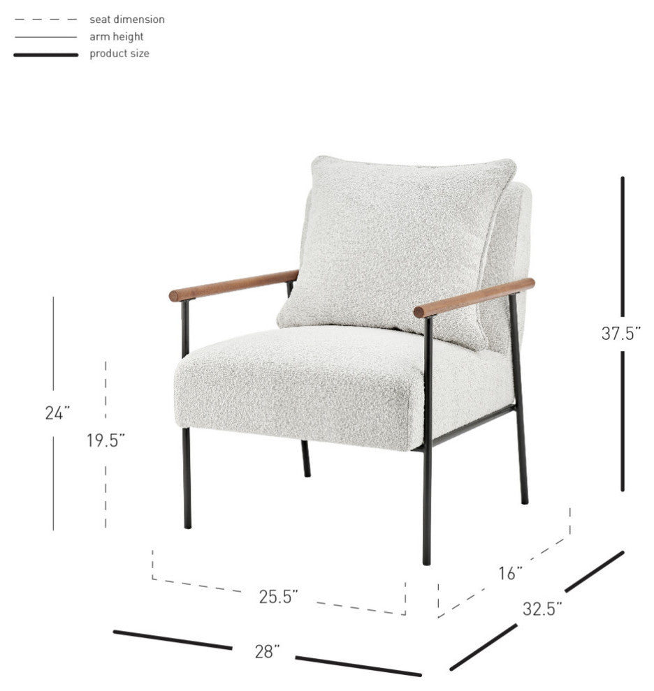 Quinton Fabric Accent Arm Chair