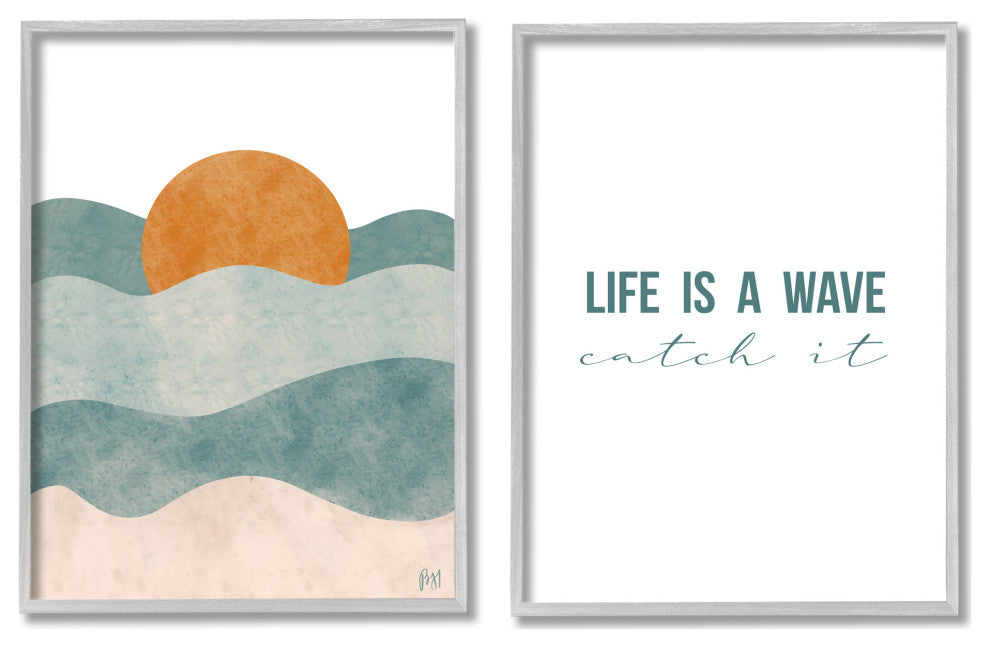 Life's A Wave Abstract Summer Sunrise Beach,11 x 14