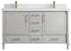 Aberdeen 60 Double Bathroom Vanity in Coventry Gray 2" White Quartz