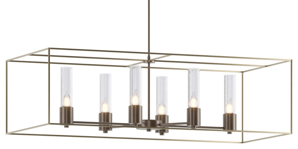 Portico Pendant, Bronze, Soft Gold Accent