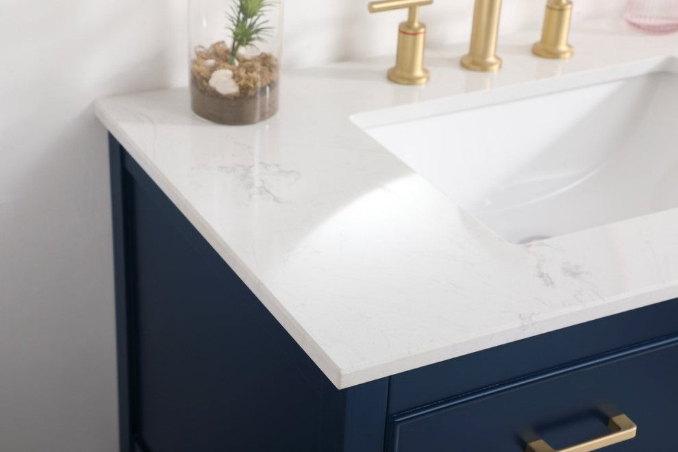 Home Living 36" Single Bathroom Vanity, Blue