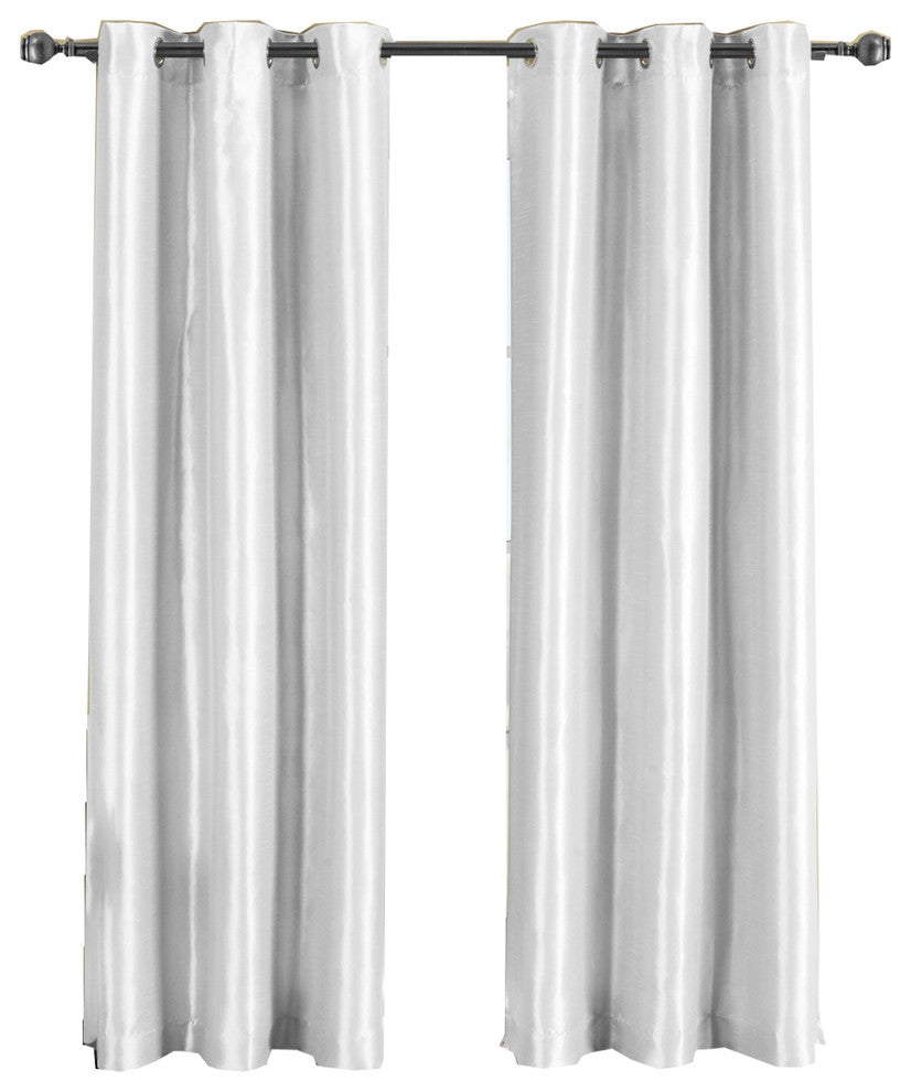 Single Soho Grommet Thermal insulated Blackout Panel, White, 42"x63"