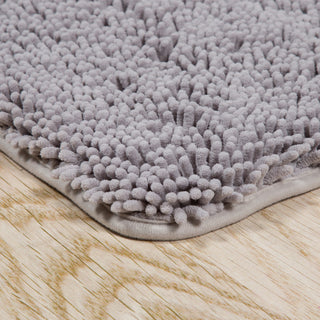 Shag Memory Foam Bath Mat, 2' x 5', Grey